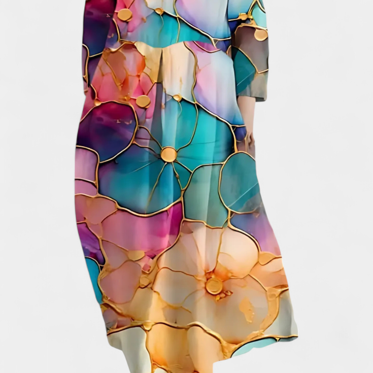 Ana - Vestido Fluido con Estampado