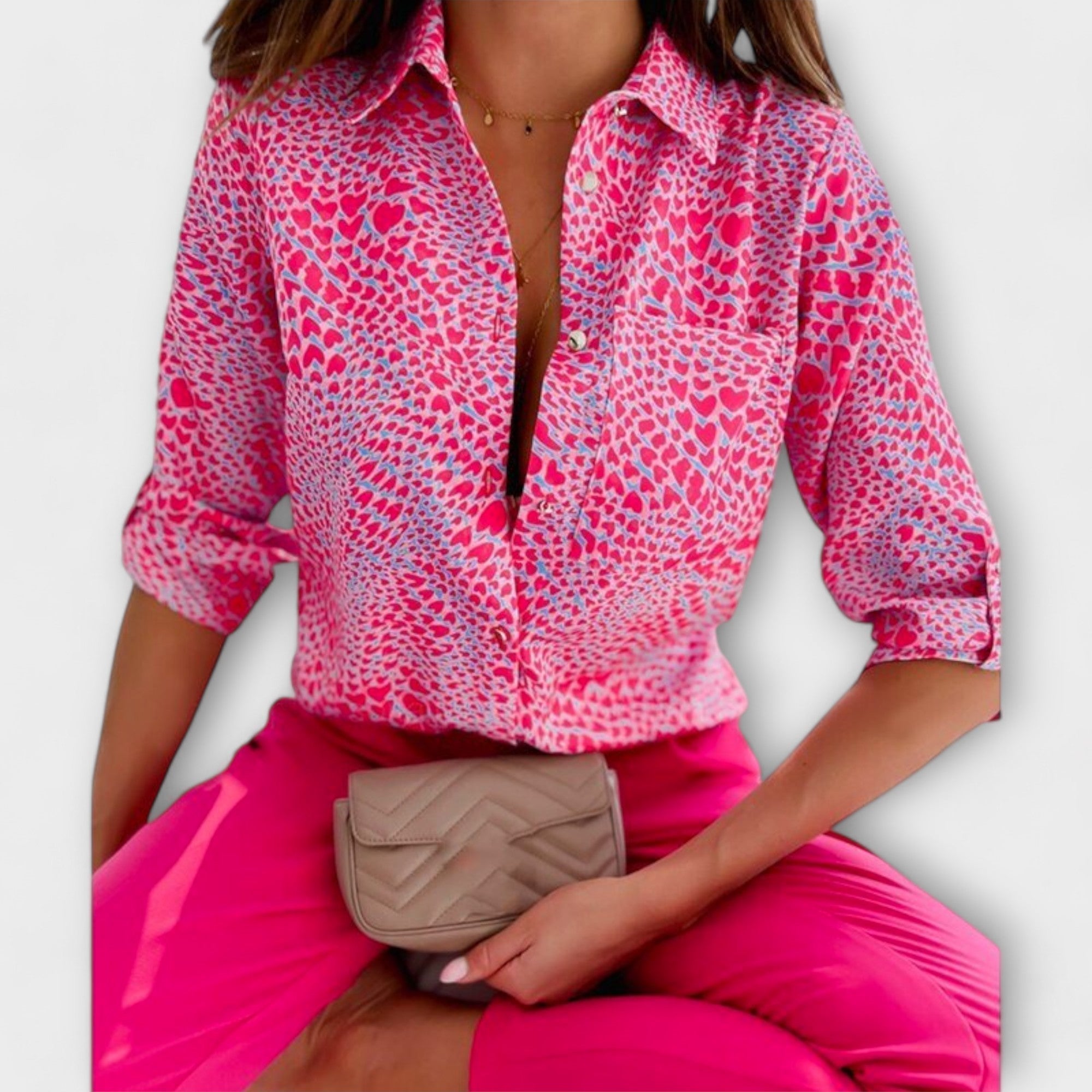 Romina - Blusa de cuello clásico
